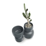 thumbnail of WellHome - Blumentopf aus Rotationsgeformtes Polyethylen 17/12L Ø40x48cm in farbe Graphit - Duala Round