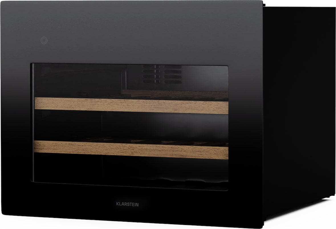 Klarstein Rhone 28 Uno Weinkühlschrank | 28 Flaschen | LED-Steuerung | Push-to-Open | leise Schwarz