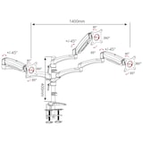 thumbnail of HFTEK®  Monitorhalterung für drei Bildschirme von 15 bis 27 Zoll FY138DW