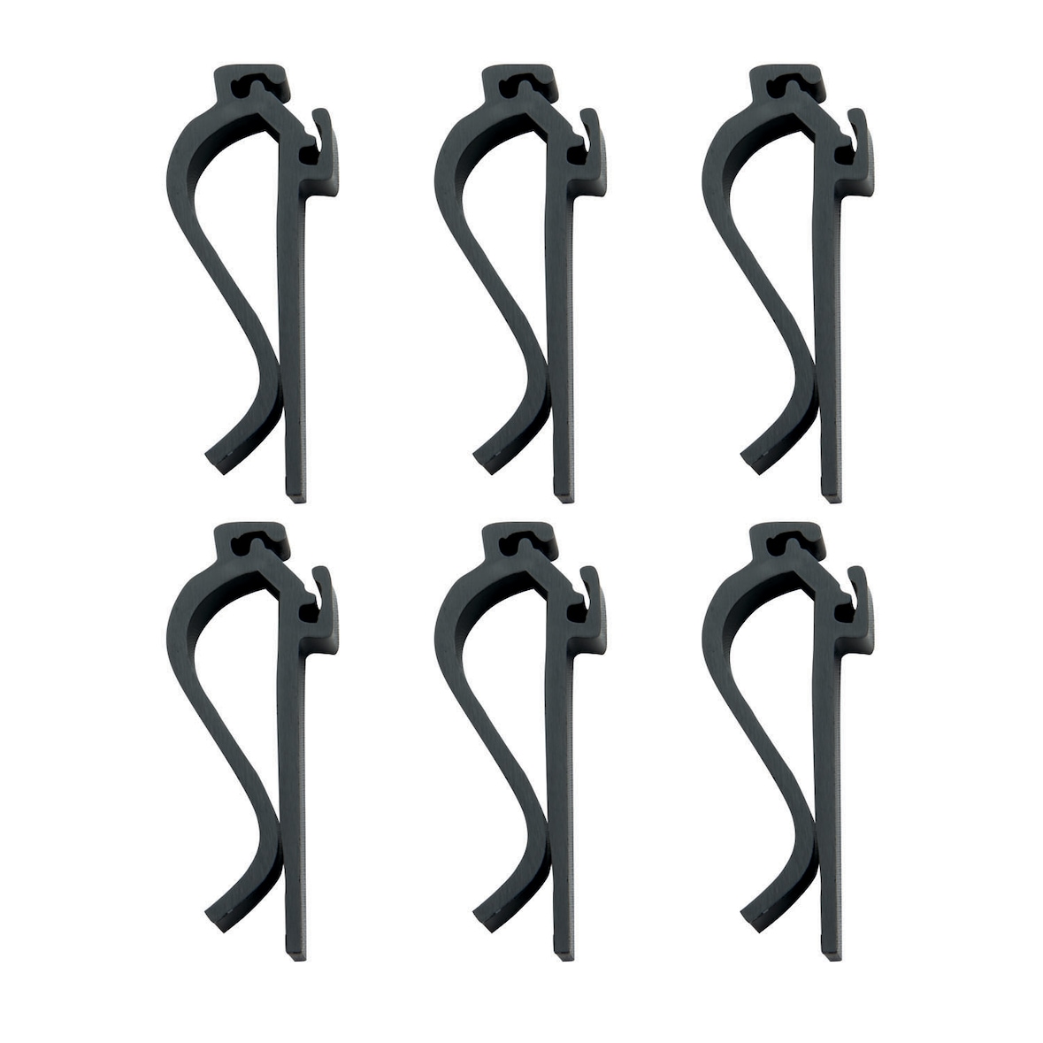 Securit® Set van 6 Acryl Labelhouders - Met Clip - Verticale ondersteuning vanaf een verticale ondergrond (Labels niet inbegrepen)