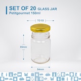 thumbnail of 20 Potes de Geleia de Vidro Vazios de 150ml - Frascos de vidro, Pequenos Potes, Potes para Conservas e Compotas, Pote de Mel de Vidro - Casamento