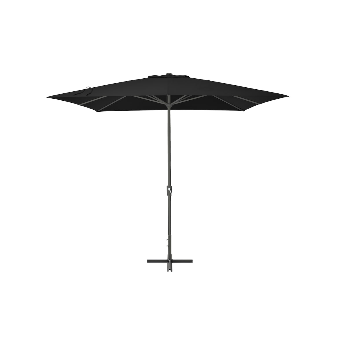 METRO PROFESSIONAL Sonnenschirm quadratisch, Aluminium, 3 x 3 cm, wasserabweisend, anthrazit/grau