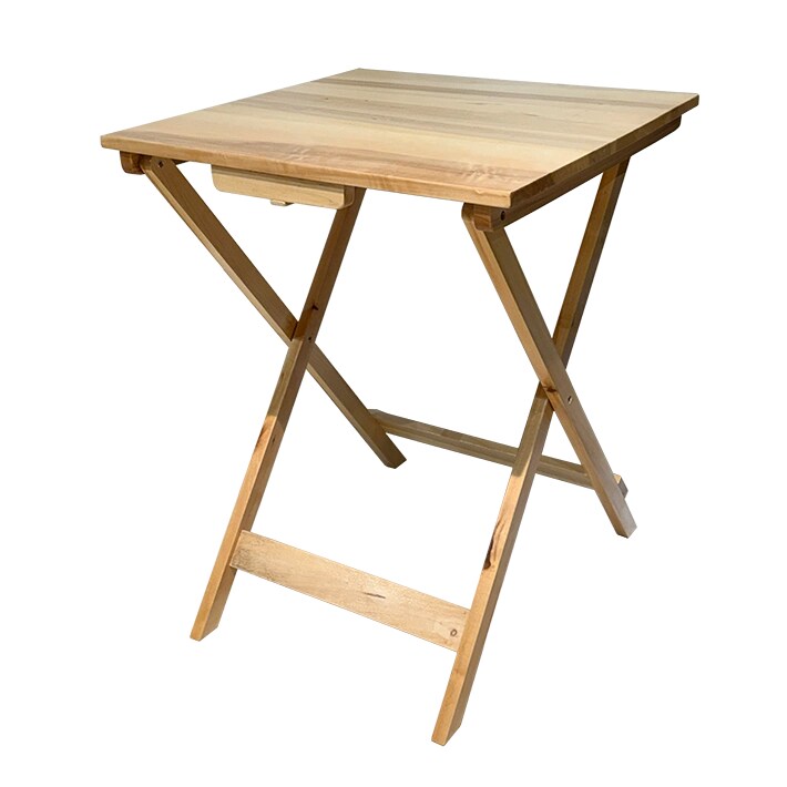 EME Mesa Velador de Madera acabado natural 60x60x75cm