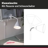 thumbnail of Paulmann Klemlamp Vitis Flexarm snoerschakelaar  Wit 230V E14 95431