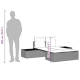 thumbnail of vidaXL Ligbed 2-persoons met kussens poly rattan zwart