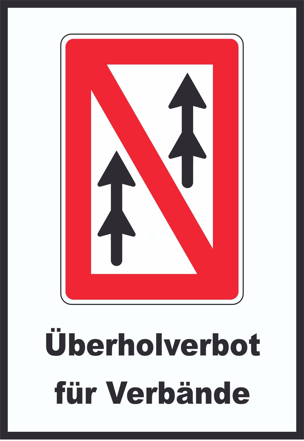 überholverbot für Verbände Symbol A1 (594x841mm)
