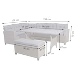 thumbnail of Poly Rattan Garnitur HWC-E96, Garten-/Lounge-Set Sitzgruppe, Spun Poly halbrundes Rattan ~ grau, Kissen anthrazit