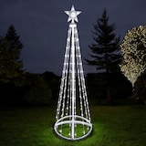 thumbnail of Luzes LED para árvore de Natal com estrela, 1,5 m metros 218 LEDs luz à prova de água, 8 modos 220-240 V