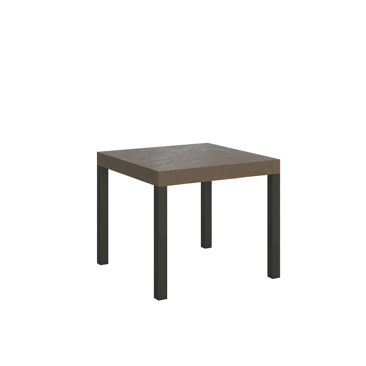 Mesa extensível para uso diário 90/246x90 cm cinza pomba com pés antracite
