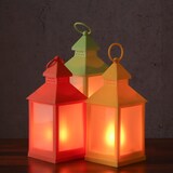 thumbnail of LED Laterne mit Flammeneffekt flackernde LED H: 24cm Batteriebetrieb orange