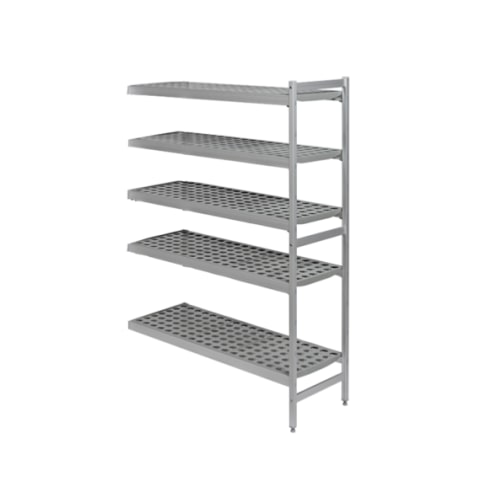 Rayonnage modulaire d'angle polymère 6611 Fermostock Longueur 1179 mm- 5 niveaux-profondeur 560 mm