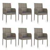 thumbnail of HELLOSHOP26 - Mueble comedor de jardín 7 piezas ratán gris y cojines 02_0014897