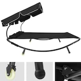 thumbnail of tectake Transat 2 places - noir/noir - 404866