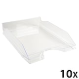 thumbnail of EXACOMPTA Vaschetta portacorrispondenza Ecotray 12323D, in PS, (PxlxAlt) 34,5 x 25,5x 6,5 cm, capacità 500 fogli, Cristallo. Conf. da 10 pz.