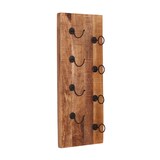 thumbnail of SIT Möbel Wand-Weinregal | für 4 Flaschen | Mangoholz natur antik | Metallhaken antikschwarz | B 33 x T 4 x H 80 cm | 01931-04 | Serie RUSTIC