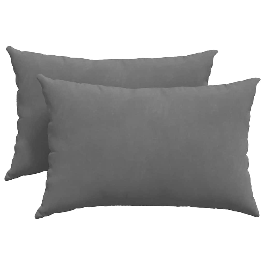 vidaXL Sofakissen 2 pcs Dunkelgrau 60 x 40 cm Stoff