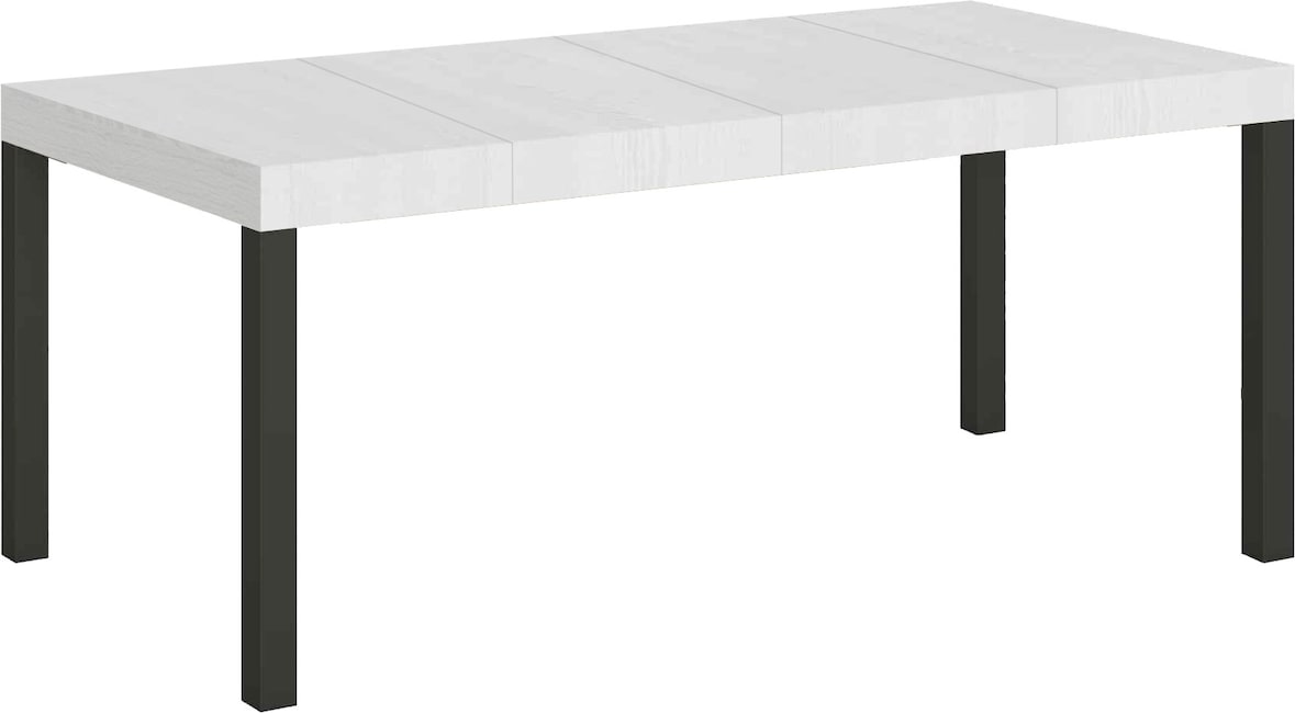 Everyday Premium Ausziehtisch 200/460x90 cm Esche weiß Beine anthrazit