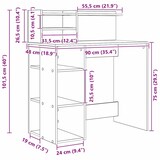thumbnail of vidaXL Schreibtisch Sonoma-Eiche 90 x 48 x 101,5 cm Holzwerkstoff