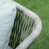 thumbnail of Outsunny Conjunto de Muebles de Ratán 4 Piezas Set de Muebles de Jardín 2 Sofá de 2 Plazas Sofá de Esquina Mesa de Centro con 6 Cojines Acolchados