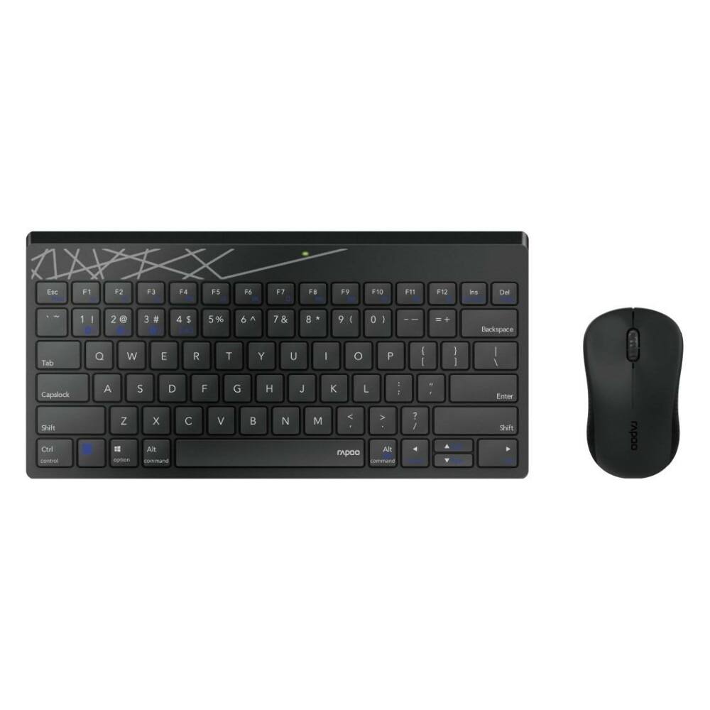 Rapoo 8000M kabelloses Tastatur-Maus Set QWERTZ schwarz