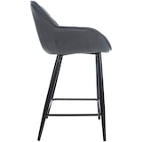 thumbnail of Lot de 2 Tabourets de bar Gibson avec Pieds en Métal Gris foncé/Tissu