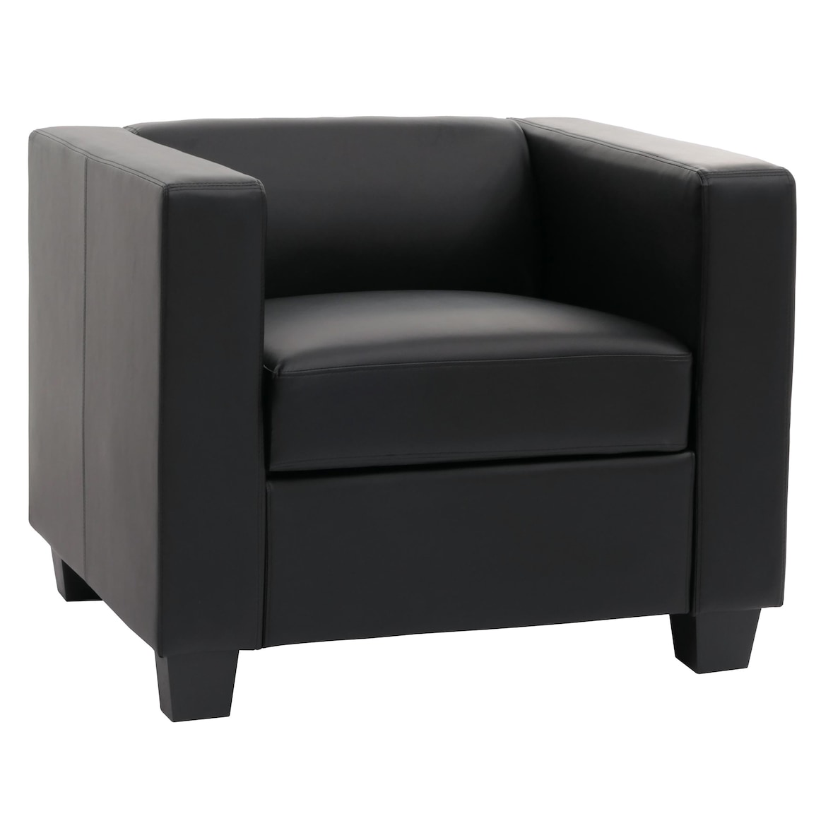 Loungestoel Lille ~ kunstleer, zwart