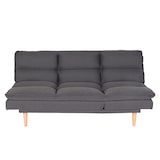 thumbnail of Schlafsofa HWC-M79, Gästebett Schlafcouch Couch Sofa, Schlaffunktion Liegefläche 180x110cm ~ Stoff/Textil dunkelgrau