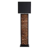 thumbnail of SalesFever Stehleuchte 163 cm | Schirm Stoff | Gestell Heveaholz & Treibholz & Metall | B 35 x T 20 x H 163 cm | schwarz – natur