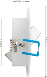 thumbnail of Einbaurahmen schwenkbar mit Druckring Ø 82 mm weiß