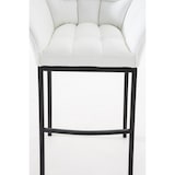 thumbnail of Banco de bar Damaso em couro sintético com estrutura de quatro pernas branco/preto