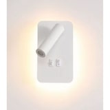thumbnail of Candeeiro de leitura LED duplo interruptor, branco mate, 3+8W, 3000K