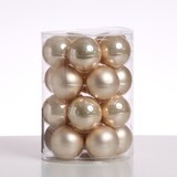 thumbnail of Christbaumkugel Weihnachtskugel Glas D: 6cm creme 20er Set