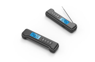Tarrington House Digitale zakthermometer, roestvrij staal/kunststof, 13.5 x 3.5 cm, zwart