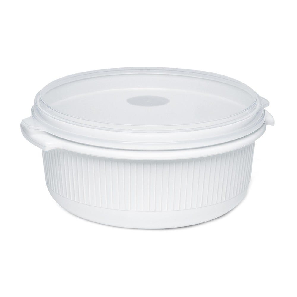 Emsa Micro Family Mikrowellentopf 1.5 L, Weiß, Küchenhelfer, Mikrowellengeschirr, 450151200