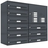 thumbnail of AL Briefkastensysteme 9 Fächer Premium Wand Briefkasten Anlage in RAL 7016 Anthrazit Grau, Post A4, robust, wetterfest, Artikelnummer 132P9EA2KSRP7016