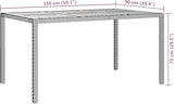 thumbnail of vidaXL Gartentisch Grau 150x90x75 cm Poly-Rattan