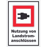 thumbnail of Nutzung von Landstromanschlüssen Aufkleber A8 (52x74mm)