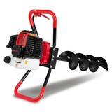 thumbnail of EBERTH grondboor met 3 PK benzinemotor, krachtige grondboor met 52 cc motor, 1,2 L tank, traploze toerentalregeling, incl. 3 boren