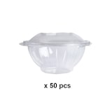 thumbnail of 50 Barquettes Ronde 750 ml  Alimentaire PET avec Couvercle Attaché - Transparente, Usage Froid, Ø172 x H94 mm - D-Work