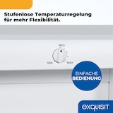 thumbnail of Exquisit Gefrierschrank, Tiefkühlschrank mit 4 Schubladen, 4-Sterne-Gefrieren, 91 Liter, 55 cm breit, Temperaturregelung, GS512-040E weiss