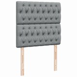 thumbnail of vidaXL Boxspringbett mit Matratze Hellgrau 80x200 cm Stoff