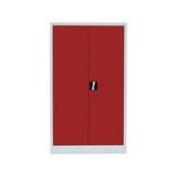 thumbnail of Lüllmann® Flügeltürenschrank, 3 OH, 1200 x 800 x 383 mm, lichtgrau/feuerrot