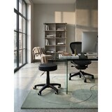 thumbnail of Büro- und Kosmetikhocker mit Leder-Optik, 360° drehbar, höhenverstellbar 44-55 cm, stabil. Schwarz, 50x50x55 cm | Kadima Design