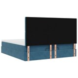 thumbnail of vidaXL Ottoman-Bett mit Matratzen Dunkelblau 200x200 cm Samt