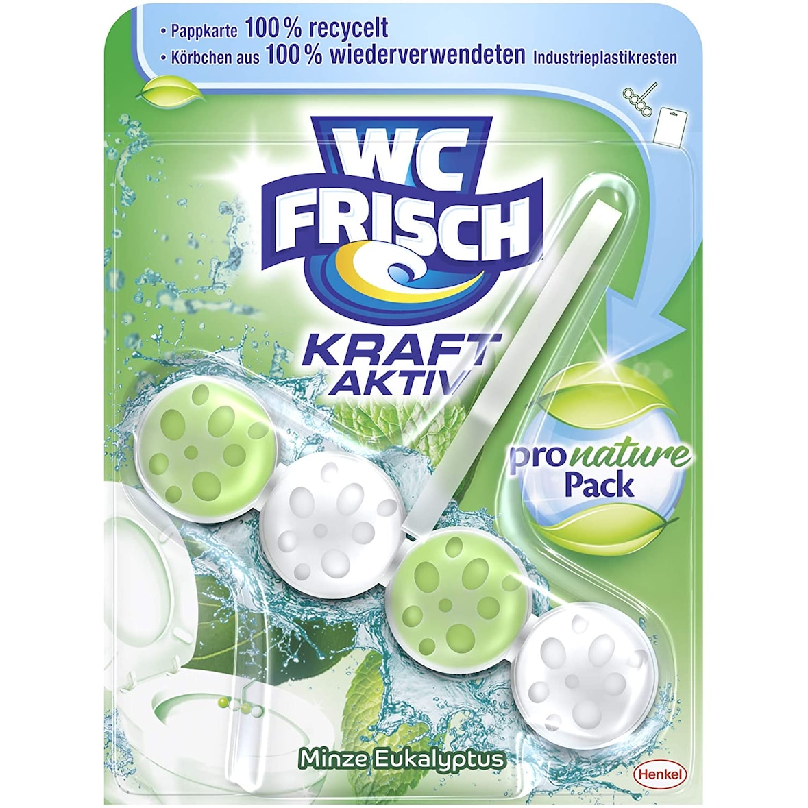 WC Frisch Kraft-Aktiv Pro Nature Minze WC-Reiniger 1 Stück Badreiniger