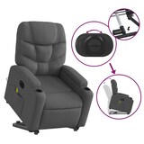 thumbnail of vidaXL Elektrischer Massagesessel mit Aufstehhilfe Dunkelgrau Stoff