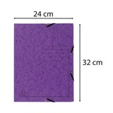 thumbnail of Exacompta 55408E 25x Sammelmappe mit Gummizug und 3 Klappen aus Colorspan-Karton 355g/m2 - A4 - Violett