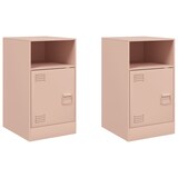 thumbnail of Tables de chevet 2 pcs rose 34,5x39x62 cm acier – Modèle Boréal