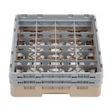 thumbnail of Cambro Cesta lavavasos beige con 16 compartimentos, altura máxima del vaso 13,3 cm. Este cesto lavavasos ofrece
