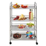 thumbnail of Edelstahl Küchenwagen 4 Etagen 60x35x100cm Servierwagen Rollregal Bad-Rollwagen